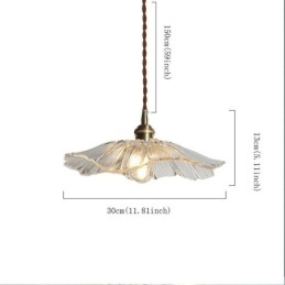 Lotus Leaf Ribbed kirkas lasi riippuvalaisin Homestay Lamp