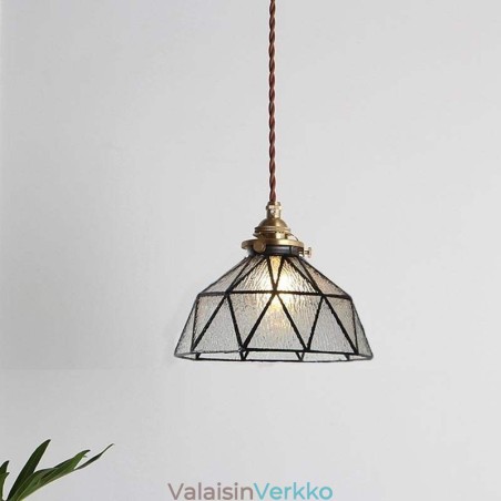 Geometrinen lasimaalaukset riippuvalaisin Geometrinen lasimaalaukset riippuvalaisin