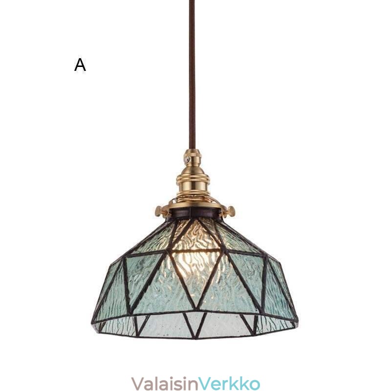 Geometrinen lasimaalaukset riippuvalaisin