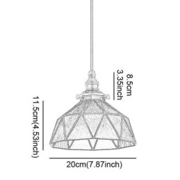 Geometrinen lasimaalaukset riippuvalaisin