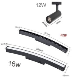 Pyöreä magneettinen kiskovalaisin Upotettu kohdevalo koristevalo 150cm