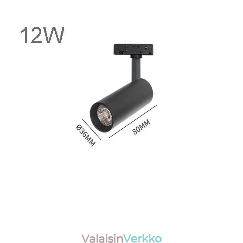 Pyöreä kiskovalojärjestelmä Magneettinen upotettu kiskovalaisin 120cm