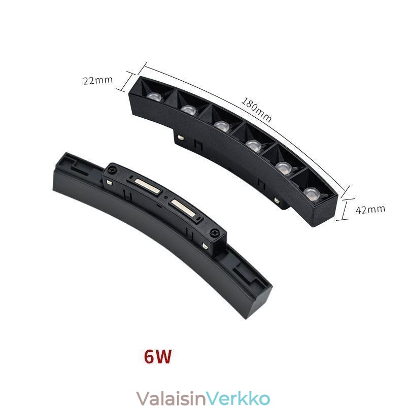 Pyöreä kiskovalojärjestelmä Magneettinen upotettu kiskovalaisin 120cm