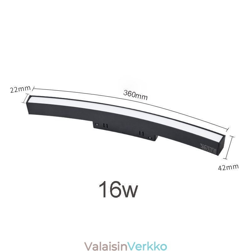 Pyöreä kiskovalojärjestelmä Magneettinen upotettu kiskovalaisin 120cm