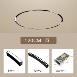 Magneettinen, upotettu pyöreä kiskovalaisin 120 cm