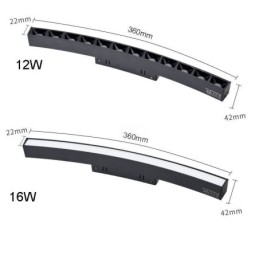 Magneettinen, upotettu pyöreä kiskovalaisin 120 cm