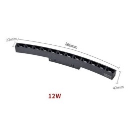 Pyöreä kiskovalo Magneettinen upotettu kohdevalo koristevalo 60cm