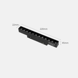 Magneettinen kiskovalo Upotettu kohdevalo koristevalo 3M 36V