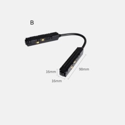 Magneettinen raiteen valaistustarvikkeet Upotettava kiskon kulmaliitäntä