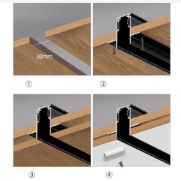Upotettu kohdevalo Magneettinen kiskovalo koristevalo 6M 36V