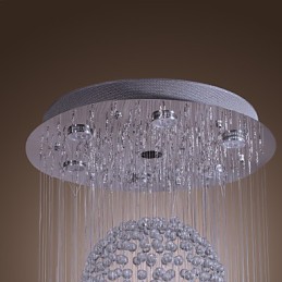 Moderni nykyaikainen Crystal Chrome kattokruunu uppoteline