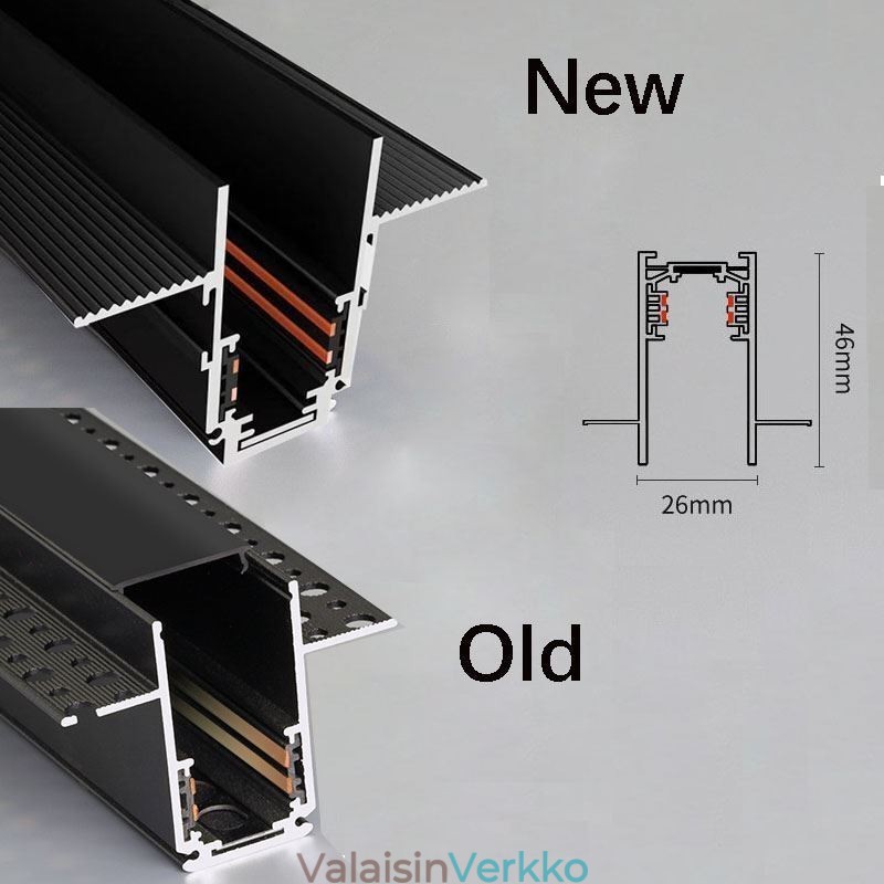 Magneettinen kiskovalo Upotettu kohdevalo koristevalo 6M*2