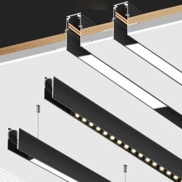 Upotetut kiskovalaisimet Magneettinen alumiini kiskon pintaprofiili Ultraohut kiskovalaisinnauha 100 cm
