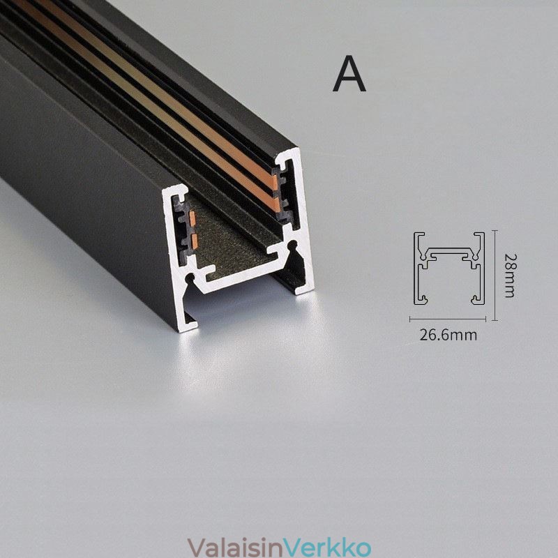 Upotetut kiskovalaisimet Magneettinen alumiini kiskon pintaprofiili Ultraohut kiskovalaisinnauha 100 cm