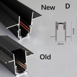Upotetut kiskovalaisimet Magneettinen alumiini kiskon pintaprofiili Ultraohut kiskovalaisinnauha 100 cm