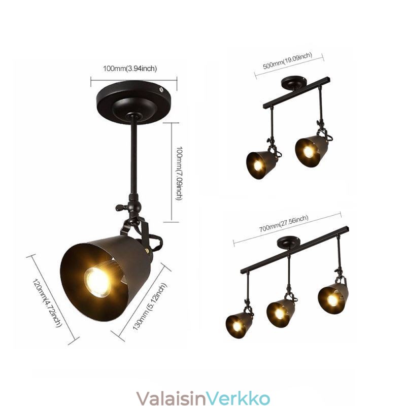 Maalaistyylinen rautainen kohdevalo maaseudun vintage kattovalaisin