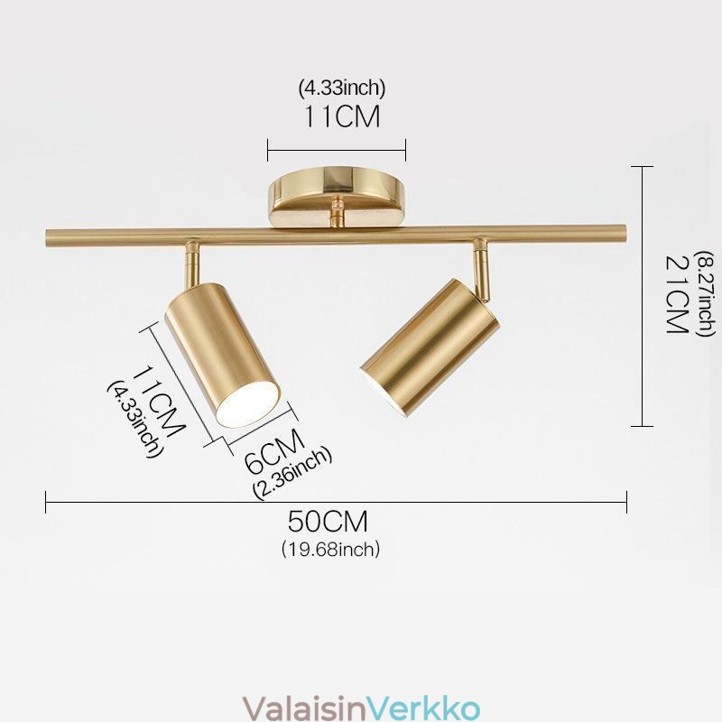 Moderni yksinkertainen kohdevalaisin alumiinista kattokiskovalaisin