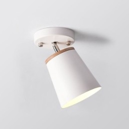 Nordic Iron Spotlight Puinen yksinkertainen kattovalo (yksivalo)