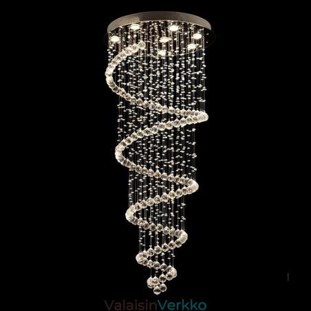 Spiral Modern K9 Crystal Ceiling kattovalaisin sisätilojen kattokruunuvalaisimet portaisiin korkeaan kattoon Spiral Modern K9 Crystal Ceiling kattovalaisin sisätilojen kattokruunuvalaisimet portaisiin korkeaan kattoon