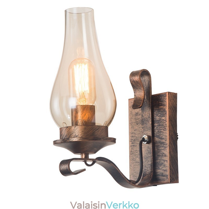 Retro rustiikkinen pohjoismainen lasiseinävalaisin makuuhuoneen sängyn vierellä seinävalaisin Vintage teollisuusseinävalaisimet