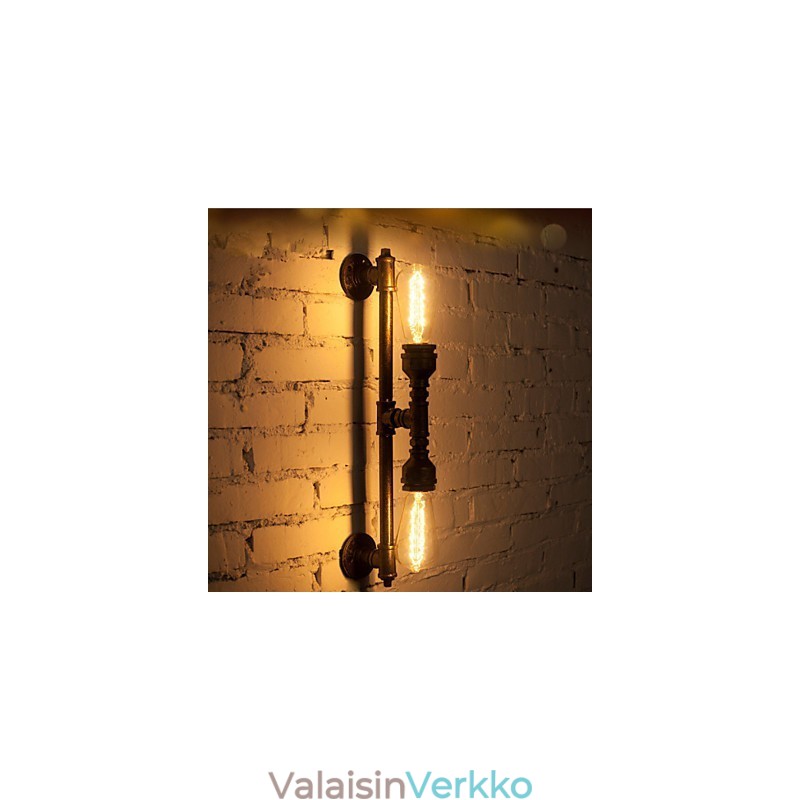 Wroguht rautainen vesiputkiseinälamppu Vintage käytävän valot Loft rauta seinälamppu Edison hehkulamppu FJ DB2 046A0