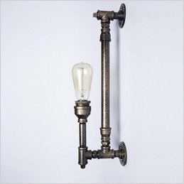 Wroguht rautainen vesiputkiseinälamppu Vintage käytävän valot Loft rauta seinälamppu Edison hehkulamppu FJ DB2 046A0