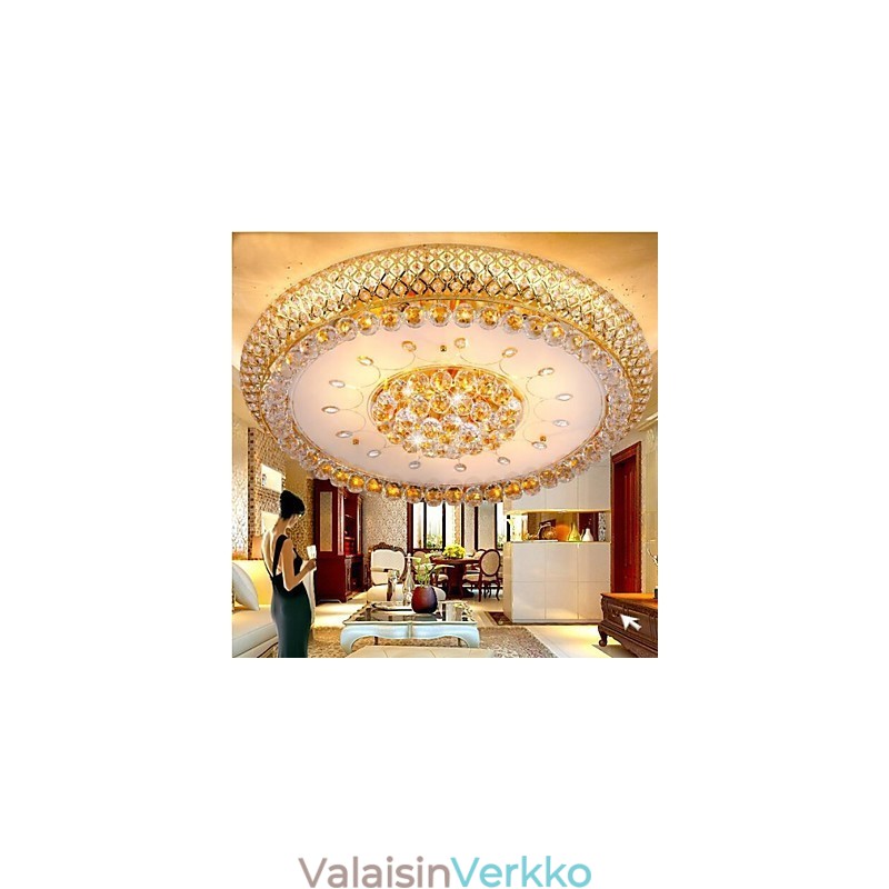 Pyöreä Crystal Absorb Dome Light kattolampun halkaisija 80cm Sisältää 15 polttimoa