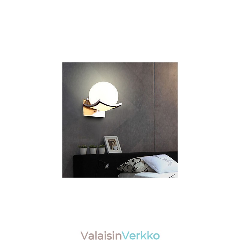 Lasiset seinävalaisimet modernia nykymetallia