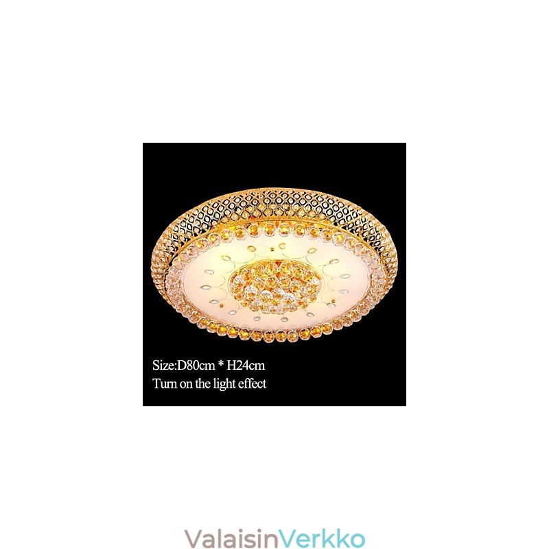 Pyöreä Crystal Absorb Dome Light kattolampun halkaisija 80cm Sisältää 15 polttimoa