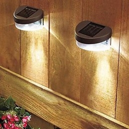 Valkoinen valo Solar Light Polku Seinä Maisema Mount Puutarha Aidan valo