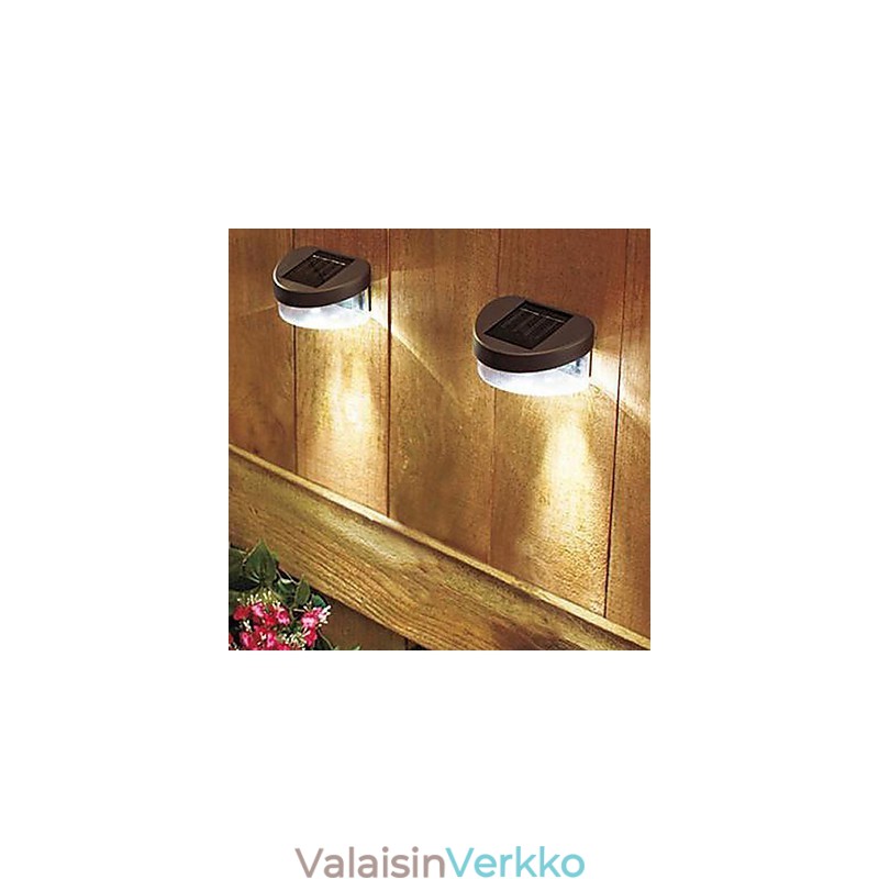 Valkoinen valo Solar Light Polku Seinä Maisema Mount Puutarha Aidan valo