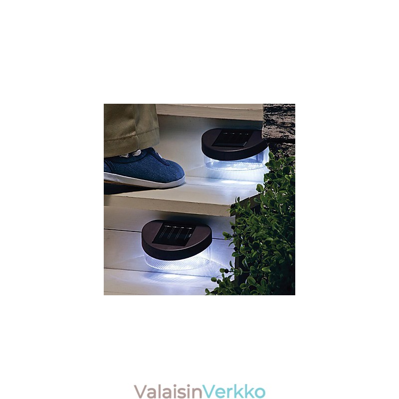 Valkoinen valo Solar Light Polku Seinä Maisema Mount Puutarha Aidan valo