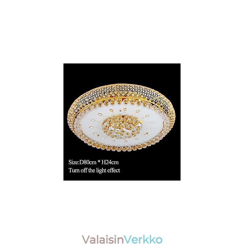 Pyöreä Crystal Absorb Dome Light kattolampun halkaisija 80cm Sisältää 15 polttimoa