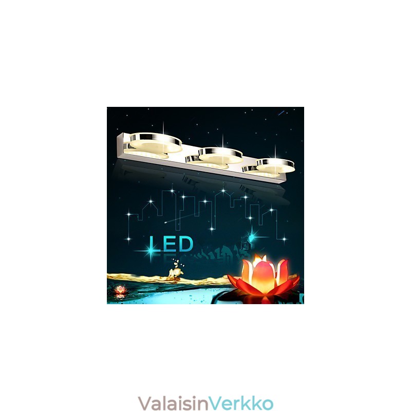 Kylpyhuoneen valaistus moderni nykyaikainen metalli