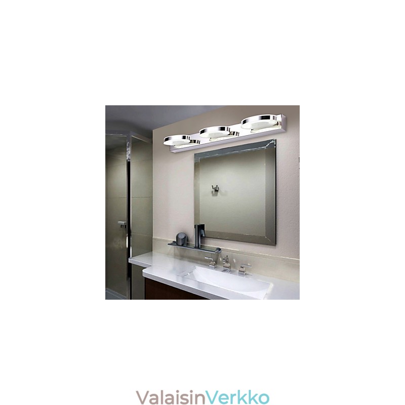 Kylpyhuoneen valaistus moderni nykyaikainen metalli