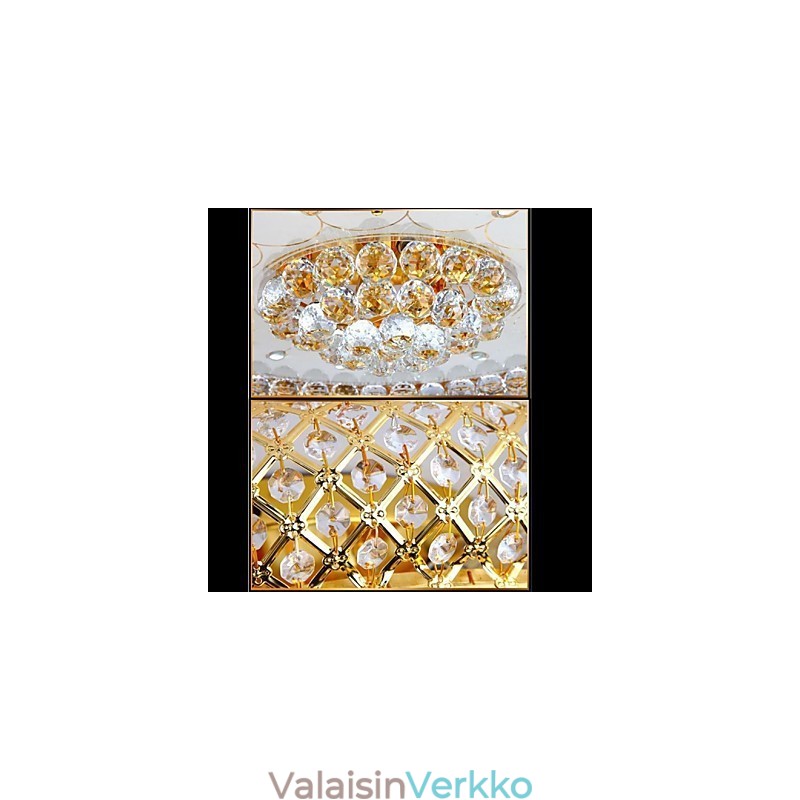 Pyöreä Crystal Absorb Dome Light kattolampun halkaisija 80cm Sisältää 15 polttimoa
