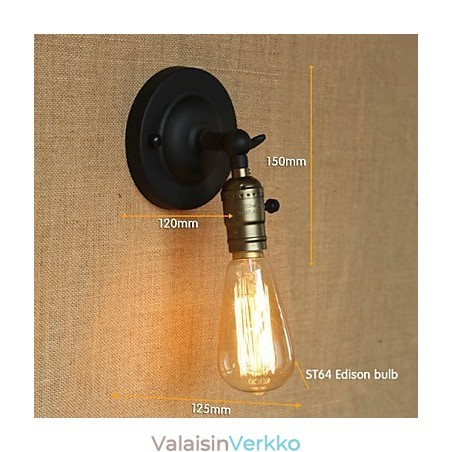 Edison Hehkulamppu käytävä Retro Minimalistinen sängyn vieressä käytävä kahvila Terassi Channel Mini seinävalaisin Edison Hehkulamppu käytävä Retro Minimalistinen sängyn vieressä käytävä kahvila Terassi Channel Mini seinävalaisin