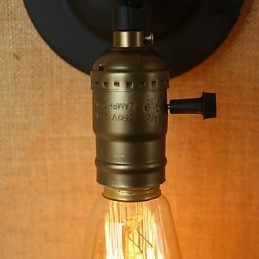 Edison Hehkulamppu käytävä Retro Minimalistinen sängyn vieressä käytävä kahvila Terassi Channel Mini seinävalaisin