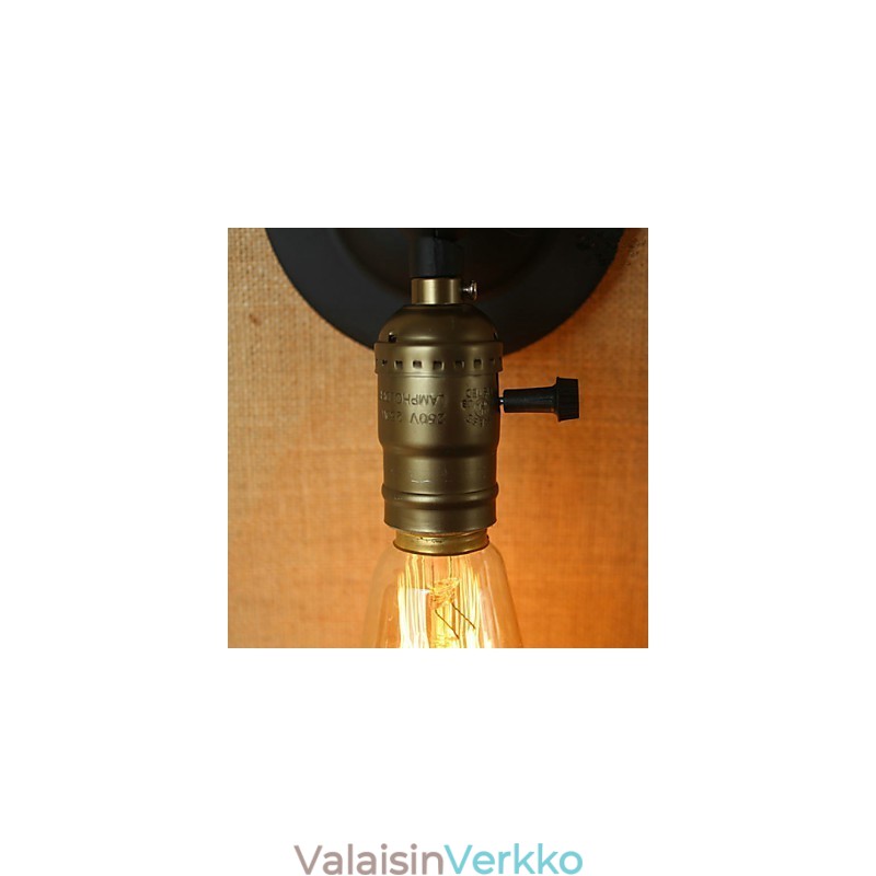 Edison Hehkulamppu käytävä Retro Minimalistinen sängyn vieressä käytävä kahvila Terassi Channel Mini seinävalaisin