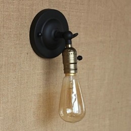 Edison Hehkulamppu käytävä Retro Minimalistinen sängyn vieressä käytävä kahvila Terassi Channel Mini seinävalaisin