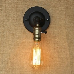 Edison Hehkulamppu käytävä Retro Minimalistinen sängyn vieressä käytävä kahvila Terassi Channel Mini seinävalaisin