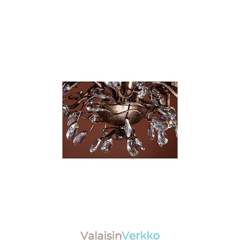 Vintage kynttilätyylinen antiikki messinki-metallikattokruunu