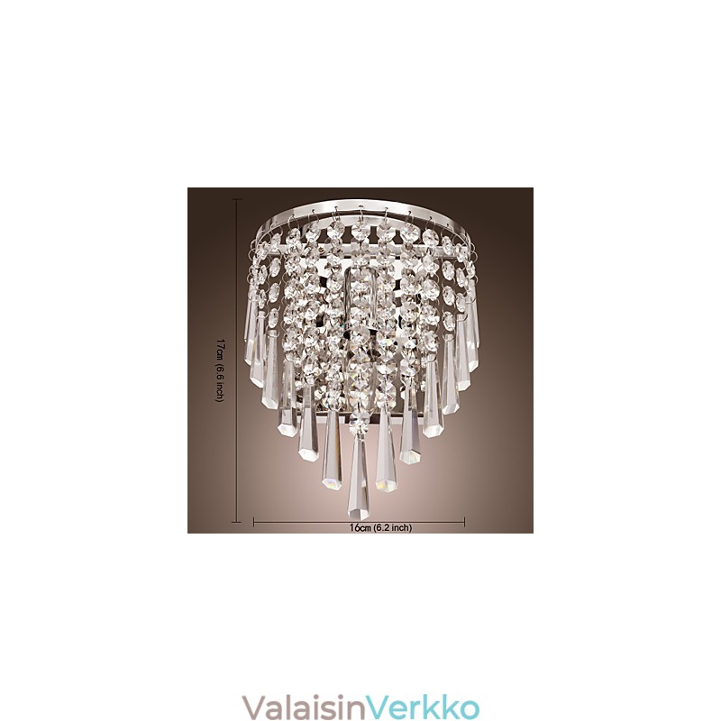 Puolipyöreä seinävalaisin Crystal Feature