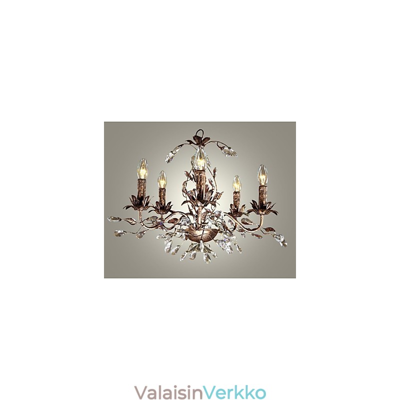 Vintage kynttilätyylinen antiikki messinki-metallikattokruunu