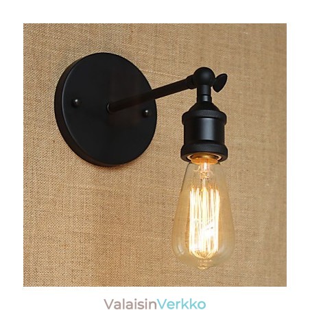 Amerikkalainen Ravintola Baari Kahvila Vuoteen vieressä käytävä Minimalistinen musta takorautainen seinävalaisin Amerikkalainen Ravintola Baari Kahvila Vuoteen vieressä käytävä Minimalistinen musta takorautainen seinävalaisin