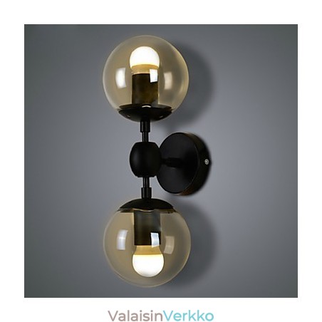 Seinävalaisimet Lasipallo Rustic Lodge Metal