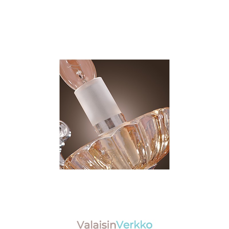 Tyylikäs kristalliseinävalaisin kahdella valolla