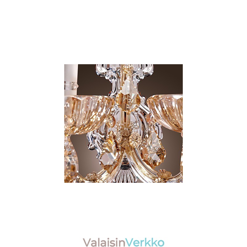 Tyylikäs kristalliseinävalaisin kahdella valolla