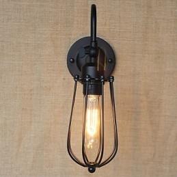American Country Living Room Valaisin Makuuhuoneen Parveke Minimalistinen Mattamusta Yövalaisin Koristeellinen taideseinä