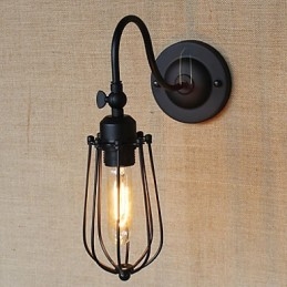 American Country Living Room Valaisin Makuuhuoneen Parveke Minimalistinen Mattamusta Yövalaisin Koristeellinen taideseinä